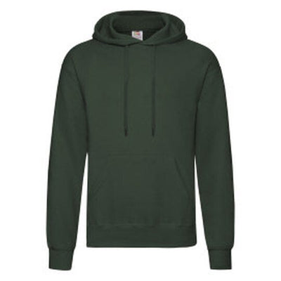 Fruit Of The Loom 62208 FOTL Mens Classic Hooded Sweat - Bottle Green