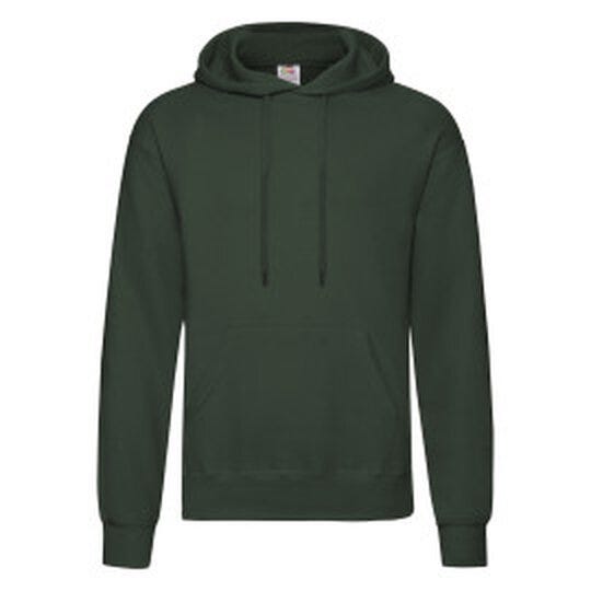 Fruit Of The Loom 62208 FOTL Mens Classic Hooded Sweat - Bottle Green