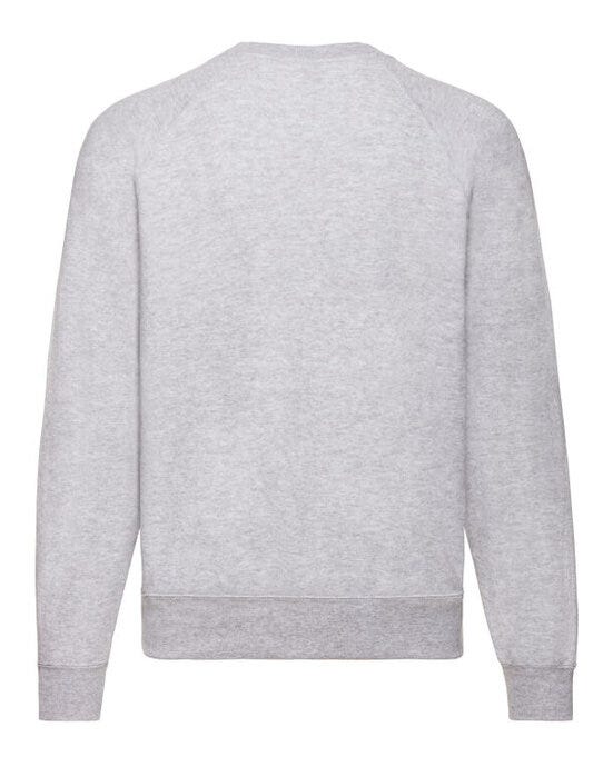 Fruit Of The Loom 62216 FOTL Mens Classic Raglan Sweat - Heather Grey