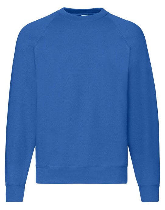 Fruit Of The Loom 62216 FOTL Mens Classic Raglan Sweat - Royal