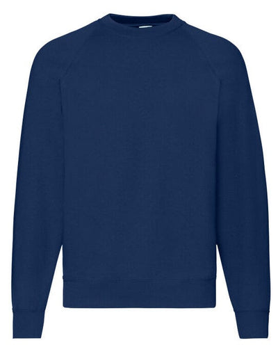 Fruit Of The Loom 62216 FOTL Mens Classic Raglan Sweat - Navy Blue