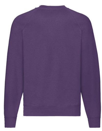 Fruit Of The Loom 62216 FOTL Mens Classic Raglan Sweat - Purple