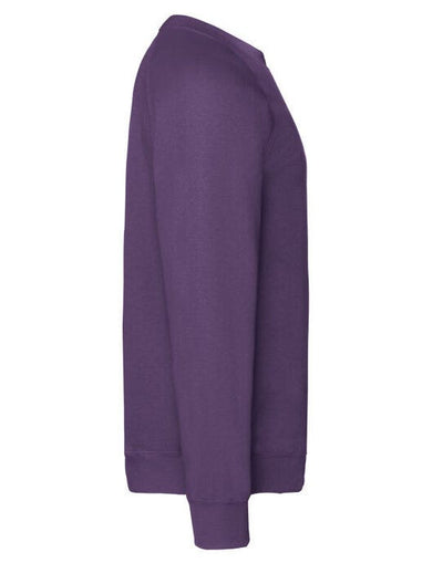 Fruit Of The Loom 62216 FOTL Mens Classic Raglan Sweat - Purple