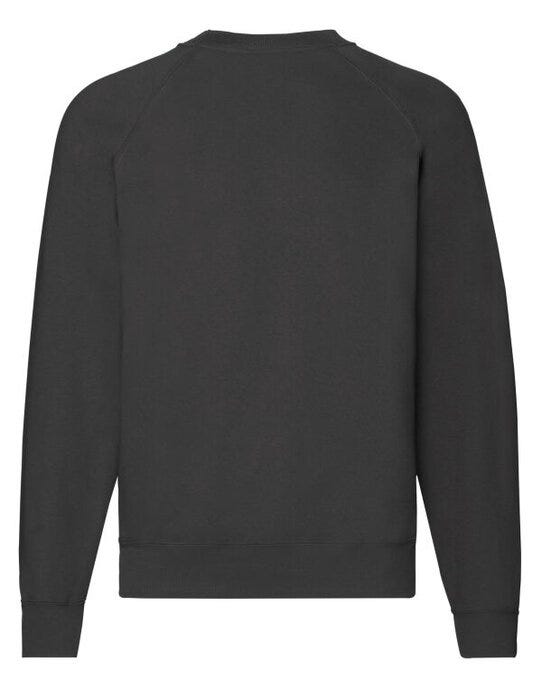 Fruit Of The Loom 62216 FOTL Mens Classic Raglan Sweat - Black