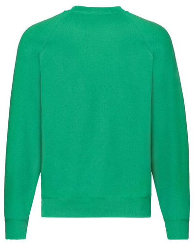 Fruit Of The Loom 62216 FOTL Mens Classic Raglan Sweat - Kelly Green