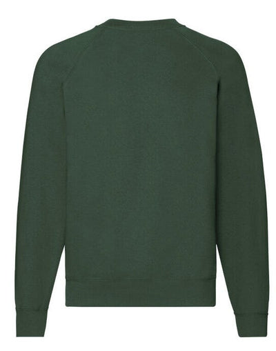 Fruit Of The Loom 62216 FOTL Mens Classic Raglan Sweat - Bottle Green