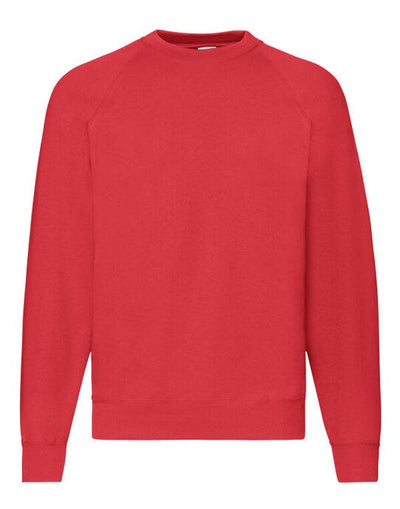 Fruit Of The Loom 62216 FOTL Mens Classic Raglan Sweat - Red