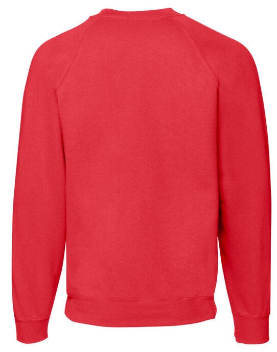 Fruit Of The Loom 62216 FOTL Mens Classic Raglan Sweat - Red