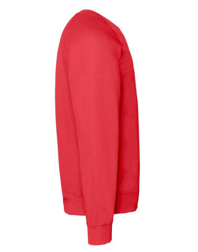Fruit Of The Loom 62216 FOTL Mens Classic Raglan Sweat - Red