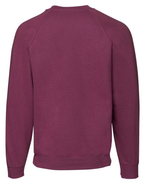 Fruit Of The Loom 62216 FOTL Mens Classic Raglan Sweat - Burgundy