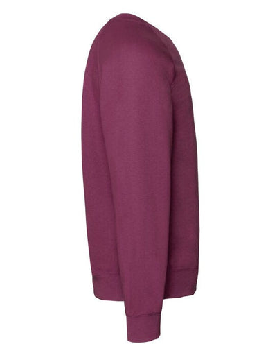 Fruit Of The Loom 62216 FOTL Mens Classic Raglan Sweat - Burgundy