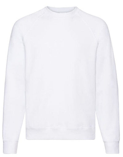 Fruit Of The Loom 62216 FOTL Mens Classic Raglan Sweat - White