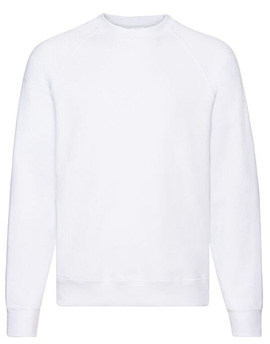 Fruit Of The Loom 62216 FOTL Mens Classic Raglan Sweat - White