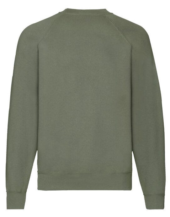 Fruit Of The Loom 62216 FOTL Mens Classic Raglan Sweat - Classic Olive