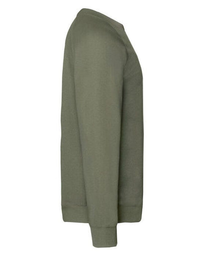 Fruit Of The Loom 62216 FOTL Mens Classic Raglan Sweat - Classic Olive