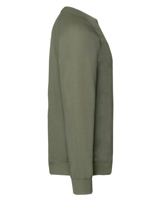 Fruit Of The Loom 62216 FOTL Mens Classic Raglan Sweat - Classic Olive