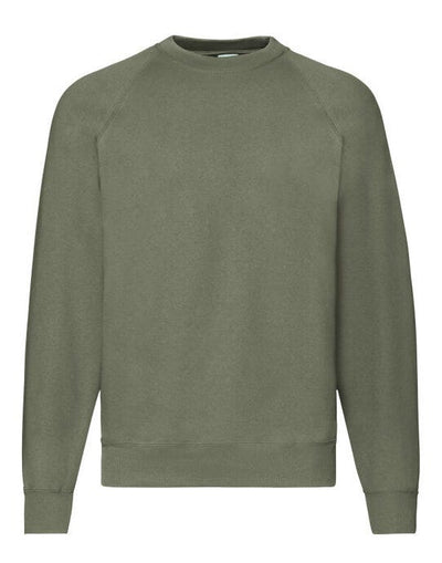 Fruit Of The Loom 62216 FOTL Mens Classic Raglan Sweat - Classic Olive