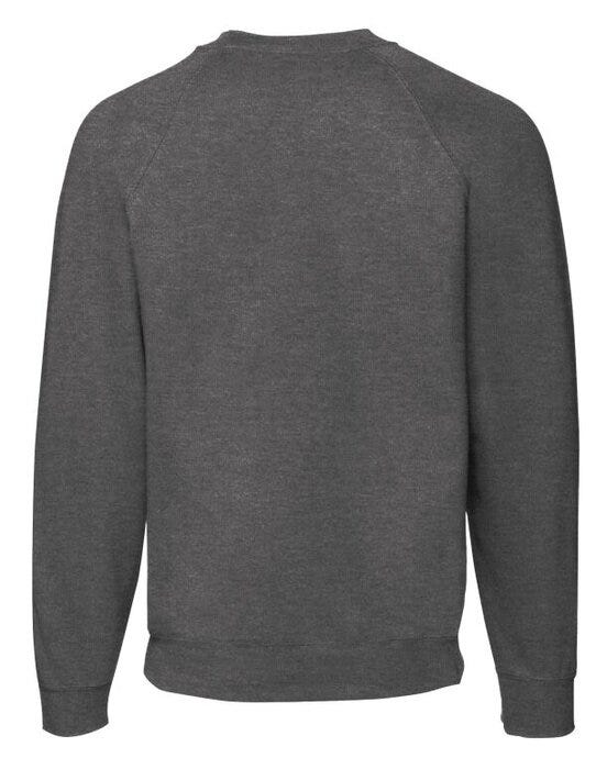 Fruit Of The Loom 62216 FOTL Mens Classic Raglan Sweat - Dark Heather