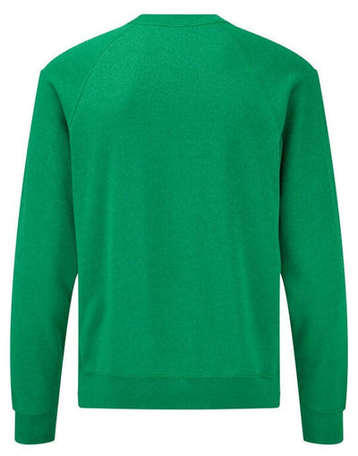 Fruit Of The Loom 62216 FOTL Mens Classic Raglan Sweat - Retro Heather Green