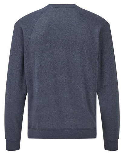 Fruit Of The Loom 62216 FOTL Mens Classic Raglan Sweat - Vintage Heather Navy