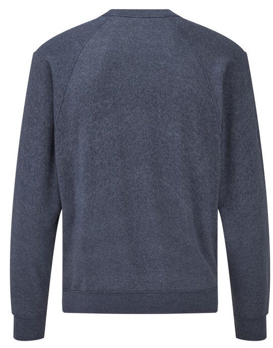 Fruit Of The Loom 62216 FOTL Mens Classic Raglan Sweat - Vintage Heather Navy