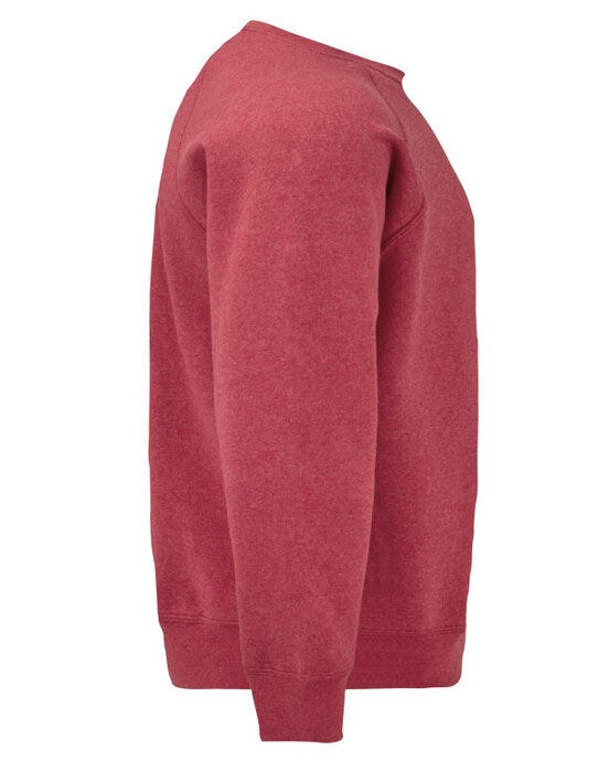 Fruit Of The Loom 62216 FOTL Mens Classic Raglan Sweat - Vintage Heather Red