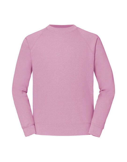 Fruit Of The Loom 62216 FOTL Mens Classic Raglan Sweat - Light Pink