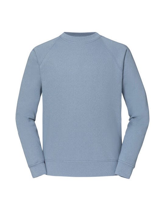 Fruit Of The Loom 62216 FOTL Mens Classic Raglan Sweat - Mineral Blue