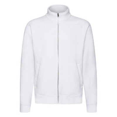 Fruit Of The Loom 62228 FOTL Mens Premium Sweat Jacket - White