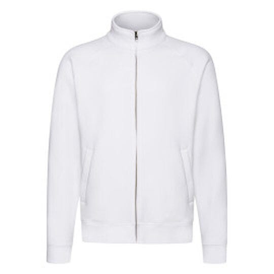 Fruit Of The Loom 62228 FOTL Mens Premium Sweat Jacket - White