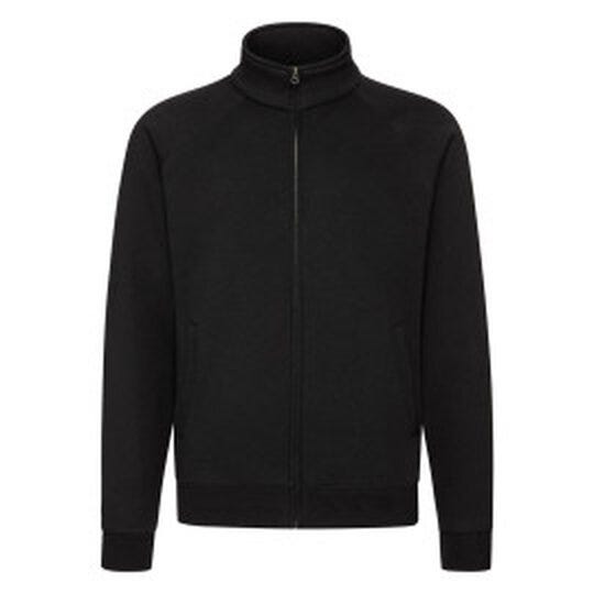 Fruit Of The Loom 62228 FOTL Mens Premium Sweat Jacket - Black