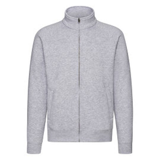 Fruit Of The Loom 62228 FOTL Mens Premium Sweat Jacket - Heather Grey
