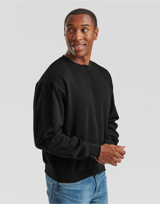 Fruit Of The Loom 62276 FOTL Supercotton Sweat - Black