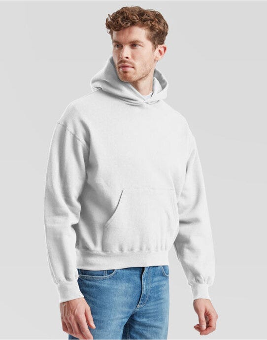 Fruit Of The Loom 62278 FOTL Supercotton Hooded Sweat - White