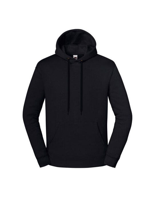 Fruit Of The Loom 62284 FOTL Iconic Premium Hooded Sweat - Black