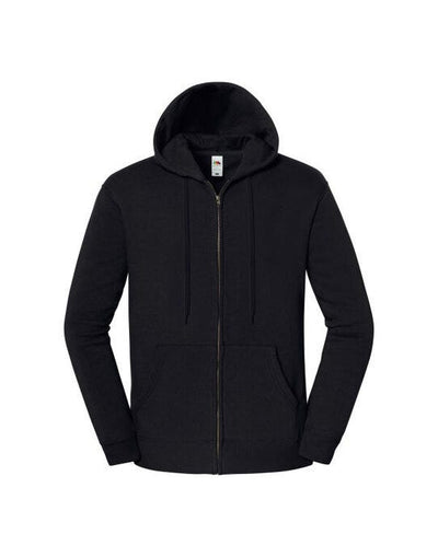 Fruit Of The Loom 62286 FOTL Iconic Premium Hooded Sweat Jacket - Black