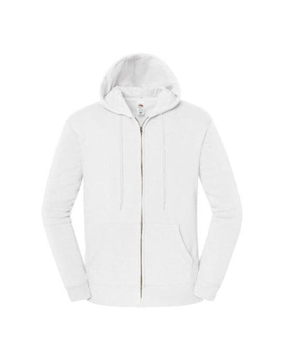 Fruit Of The Loom 62286 FOTL Iconic Premium Hooded Sweat Jacket - White