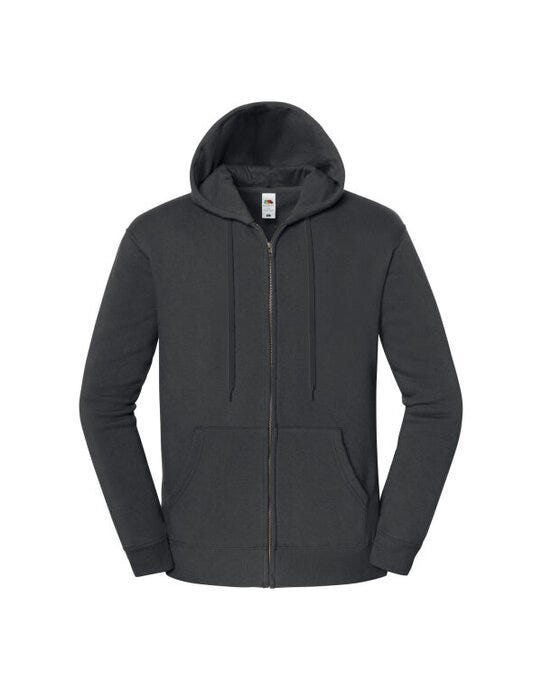 Fruit Of The Loom 62286 FOTL Iconic Premium Hooded Sweat Jacket - Light Graphite