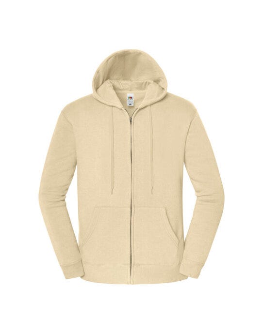 Fruit Of The Loom 62286 FOTL Iconic Premium Hooded Sweat Jacket - Desert Sand
