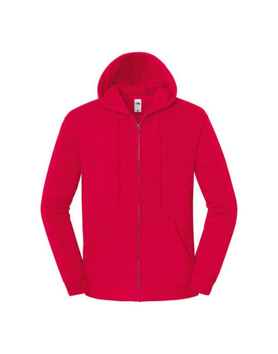 Fruit Of The Loom 62286 FOTL Iconic Premium Hooded Sweat Jacket - Red