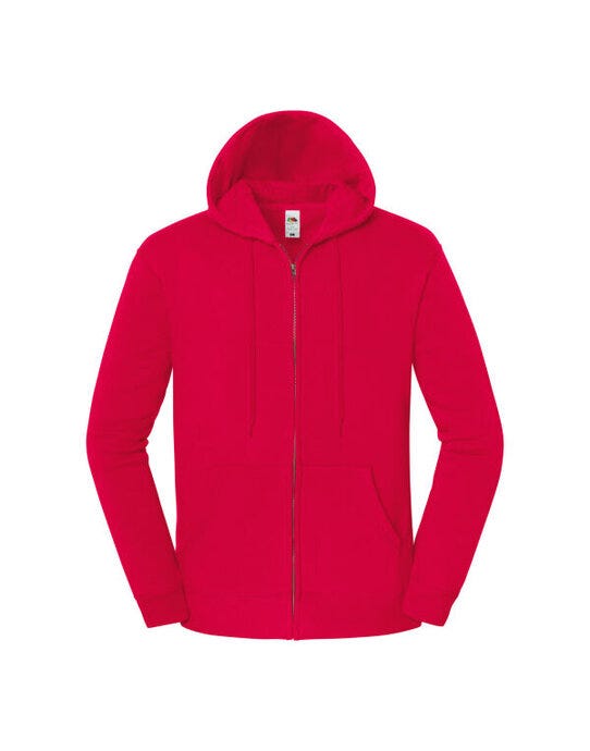 Fruit Of The Loom 62286 FOTL Iconic Premium Hooded Sweat Jacket - Red