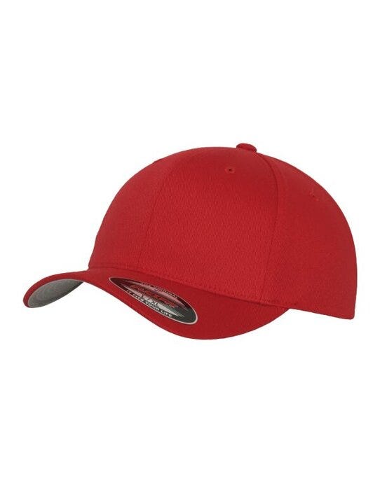 Flexfit 6277 Wooly Combed Cap - Red