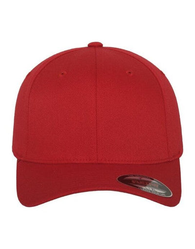 Flexfit 6277 Wooly Combed Cap - Red