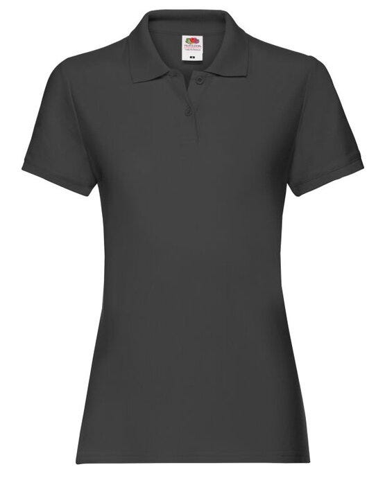 Fruit Of The Loom 63030 FOTL Ladies Premium Polo - Black