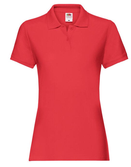 Fruit Of The Loom 63030 FOTL Ladies Premium Polo - Red