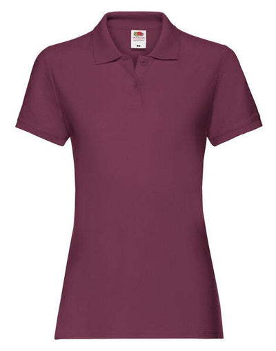 Fruit Of The Loom 63030 FOTL Ladies Premium Polo - Burgundy