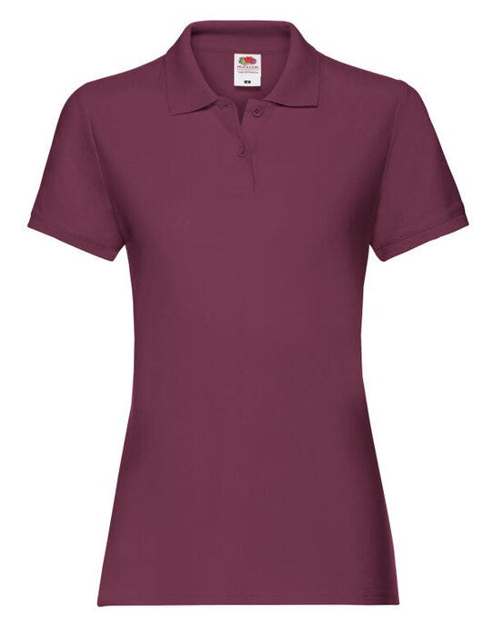 Fruit Of The Loom 63030 FOTL Ladies Premium Polo - Burgundy