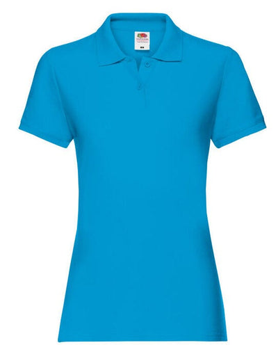 Fruit Of The Loom 63030 FOTL Ladies Premium Polo - Azure Blue