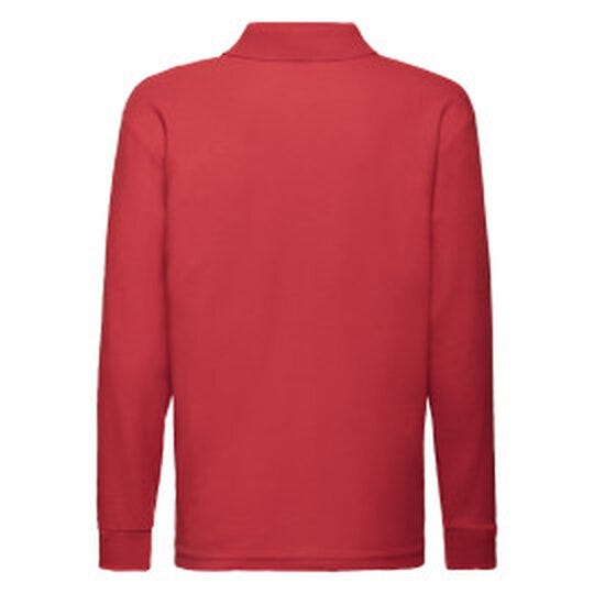 Fruit Of The Loom 63201 FOTL Kids 65/35 Long Sleeve Polo - Red