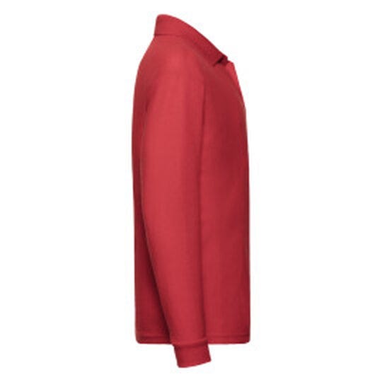 Fruit Of The Loom 63201 FOTL Kids 65/35 Long Sleeve Polo - Red